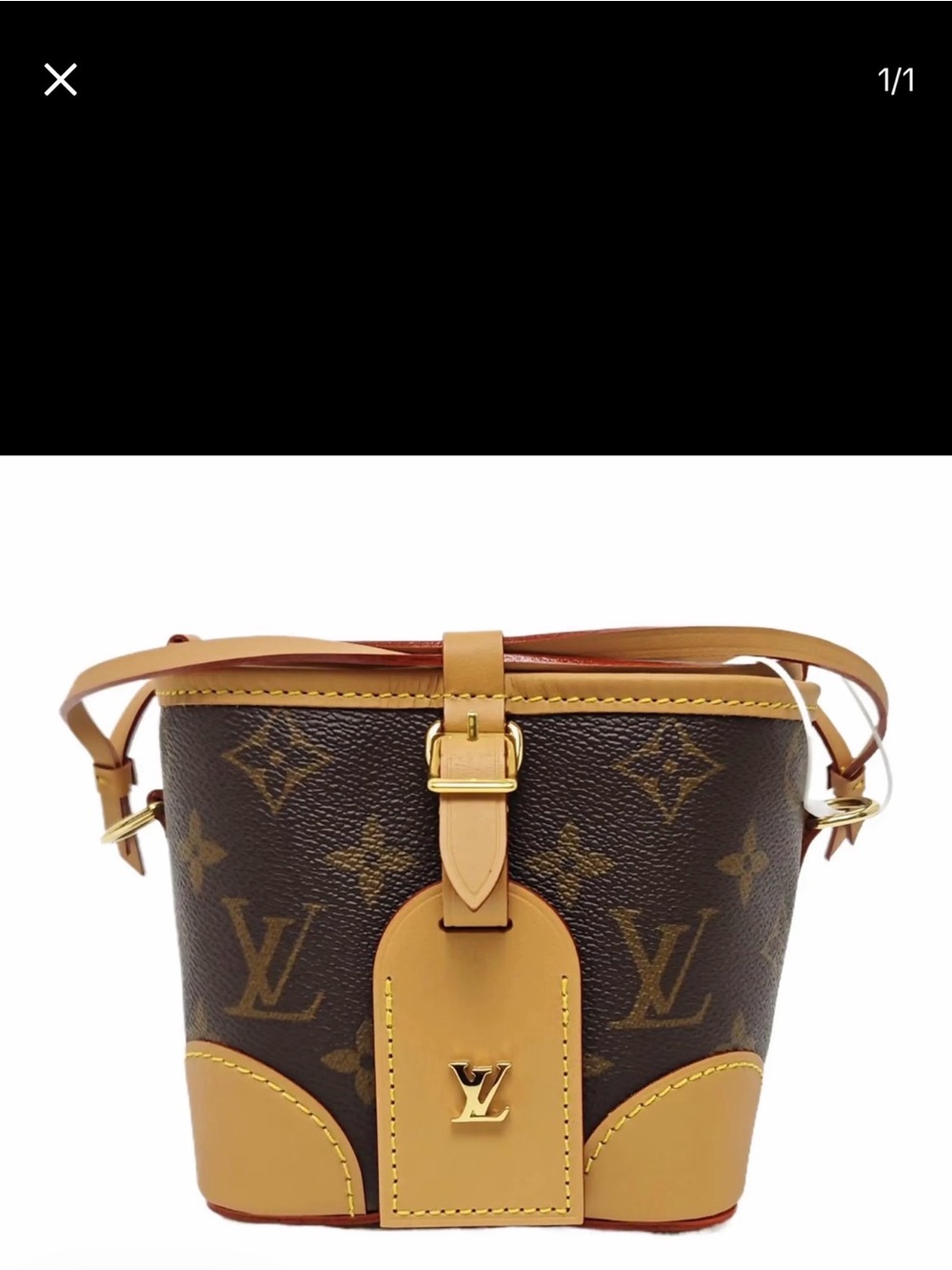 Louis Vuitton Monogram Canvas Bucket Crossbody with Vachetta Trim
